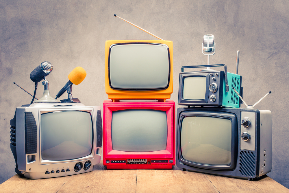 テレビ、マイク、家電